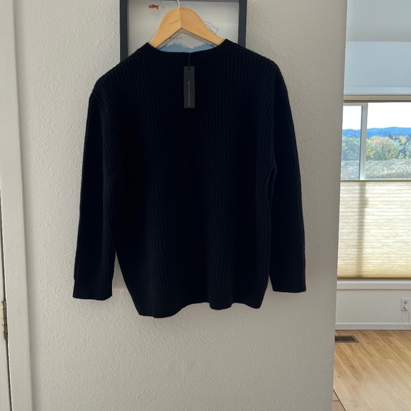 NAKED CASHMERE Ribbed Crewneck Sweater in Black sz S EUC - Picture 2 of 5